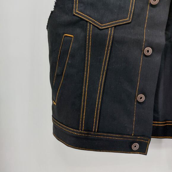 Rebel Reaper Clothing Co Denim Vest Cut off Sleeves Cotton L - Picture 7 of 16